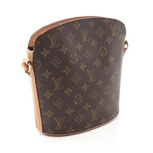 Louis Vuitton Drouot Shoulder Bag Canvas Leather Monogram Brown